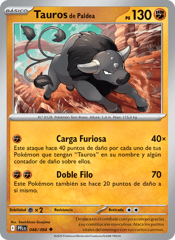 Tauros de Paldea, carta 048 di Fuegos Fantasmales