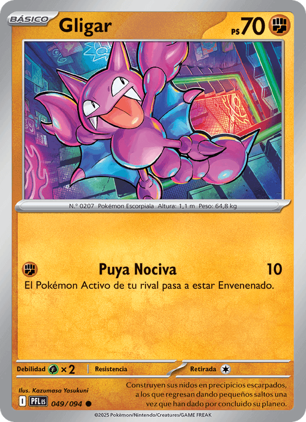 Gligar, carta 049 de Fuegos Fantasmales