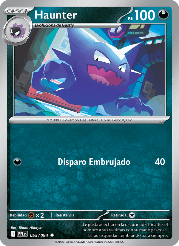 Haunter, carte 055 de Fuegos Fantasmales