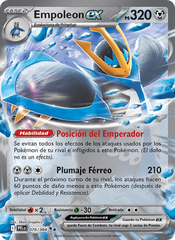 Empoleon ex, card 070 from Fuegos Fantasmales