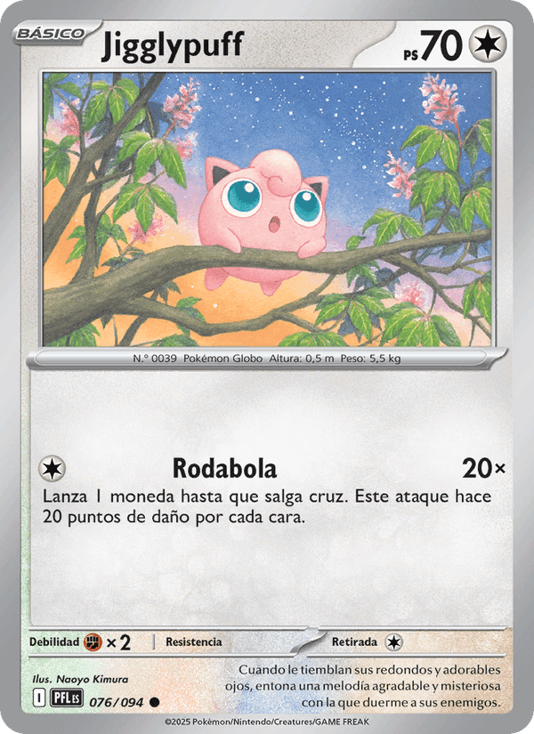 Jigglypuff, carte 076 de Fuegos Fantasmales