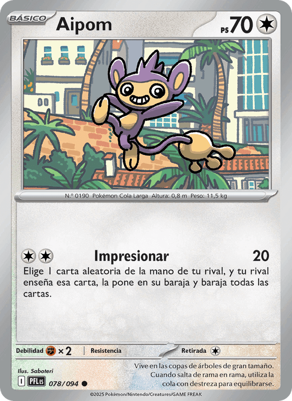 Aipom, carta 078 de Fuegos Fantasmales