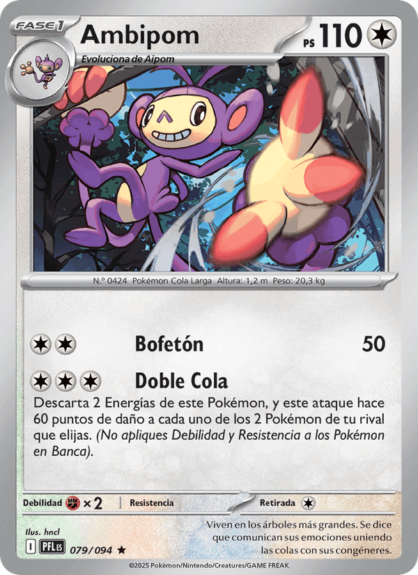 Ambipom, carta 079 de Fuegos Fantasmales