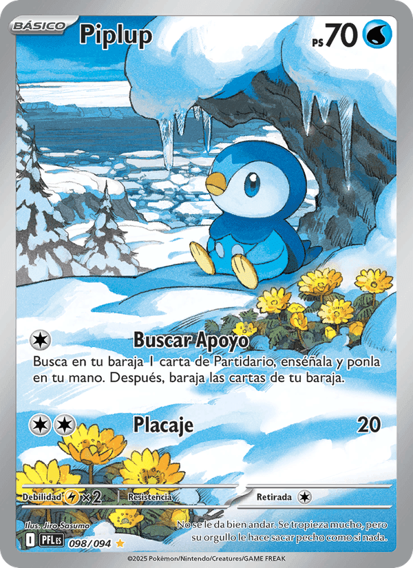 Piplup, carta 098 de Fuegos Fantasmales