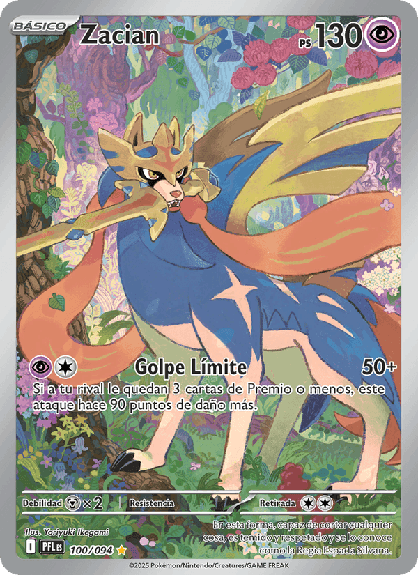 Zacian, carta 100 de Fuegos Fantasmales