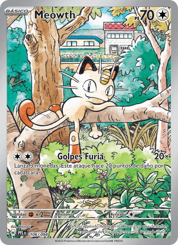 Meowth, carta 106 de Fuegos Fantasmales