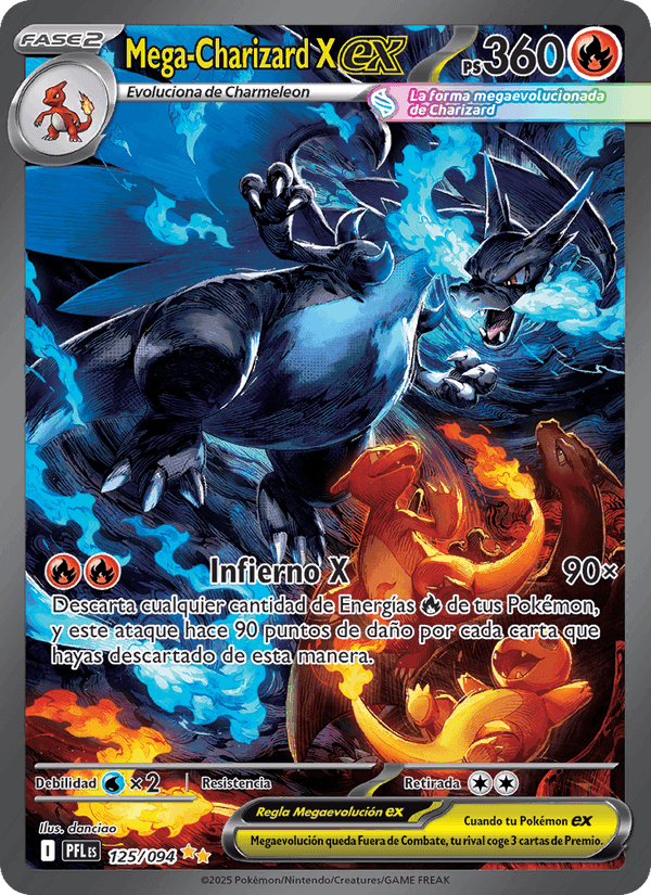 Mega-Charizard X ex, carta 125 de Fuegos Fantasmales