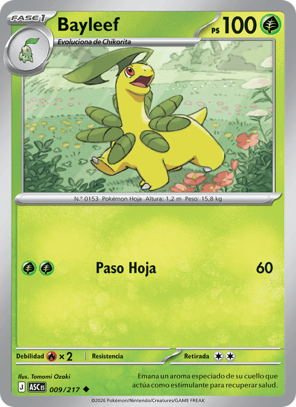 Bayleef, carta 009 de Héroes Ascendentes