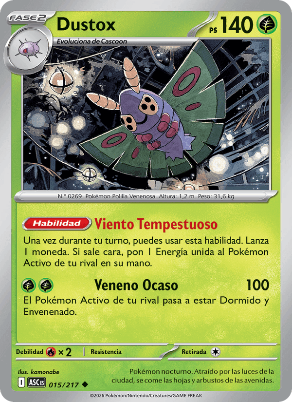Dustox, carta 015 de Héroes Ascendentes
