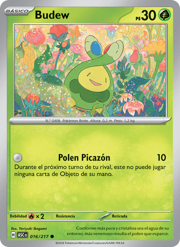 Budew, card 016 from Héroes Ascendentes