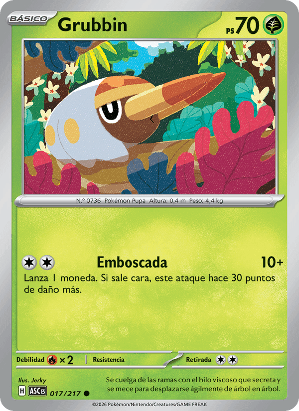 Grubbin, carta 017 de Héroes Ascendentes