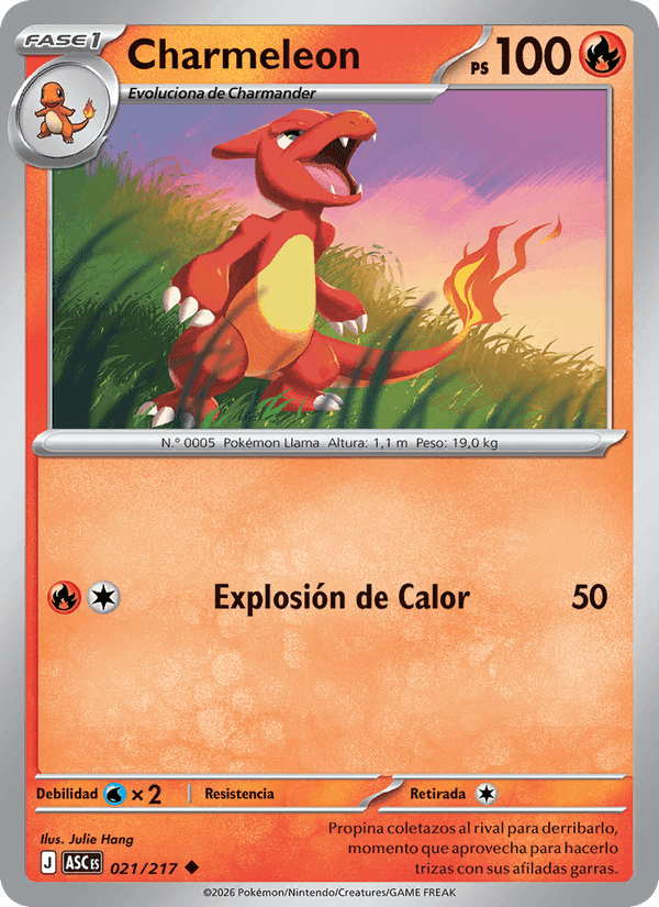Charmeleon, carta 021 de Héroes Ascendentes