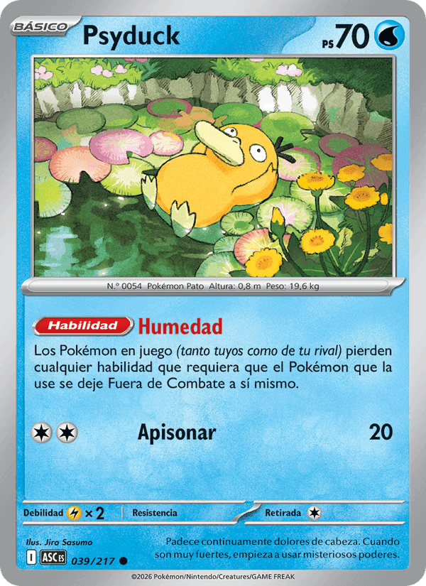 Psyduck, carta 039 de Héroes Ascendentes