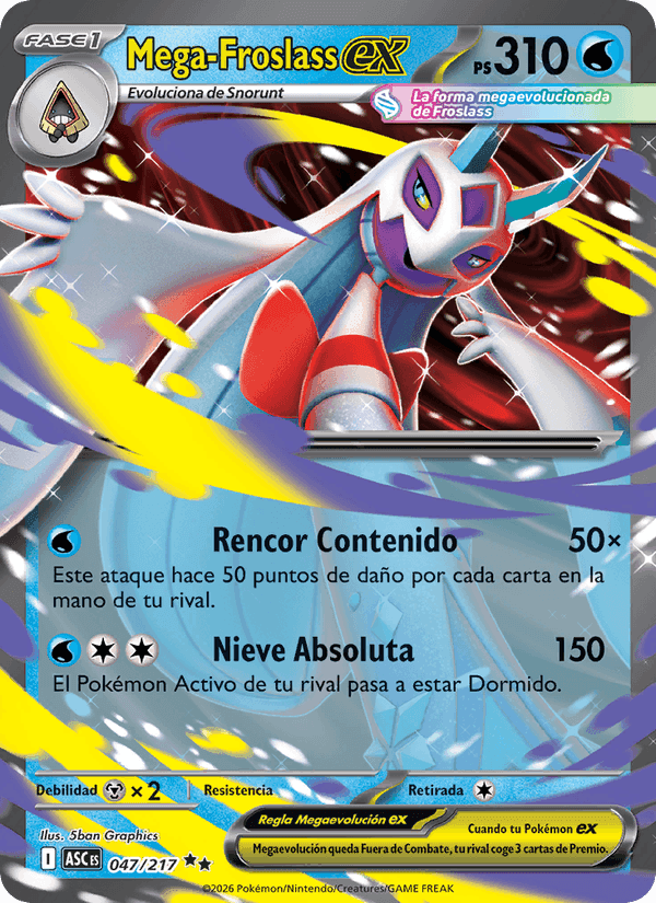 Mega-Froslass ex, carta 047 de Héroes Ascendentes