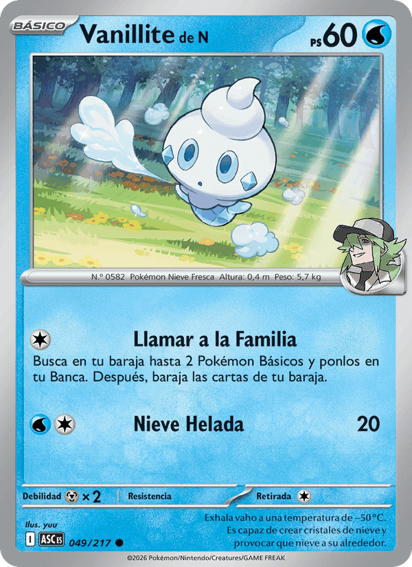 Vanillite de N, carta 049 de Héroes Ascendentes
