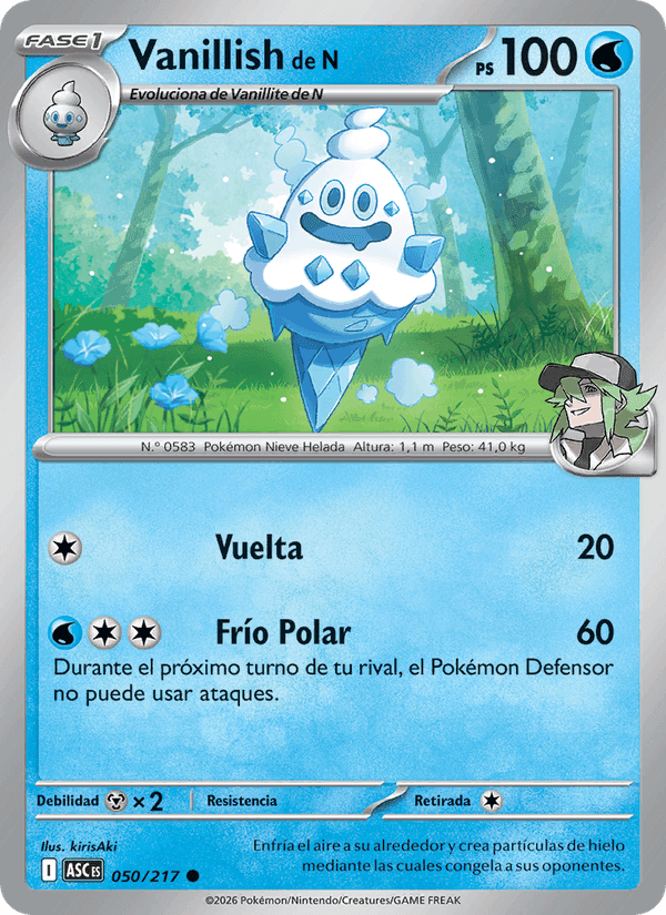 Vanillish de N, carta 050 de Héroes Ascendentes