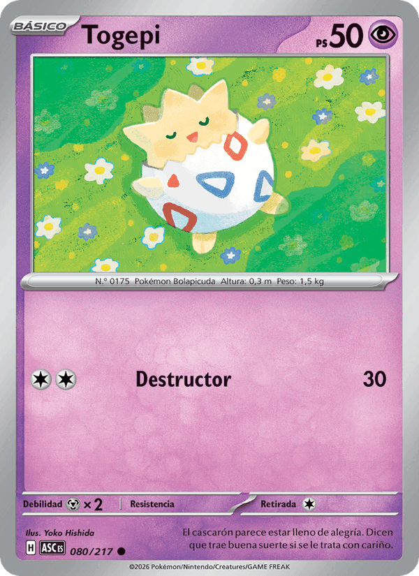 Togepi, carta 080 di Héroes Ascendentes