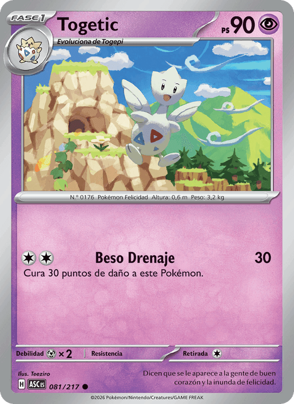 Togetic, carta 081 de Héroes Ascendentes