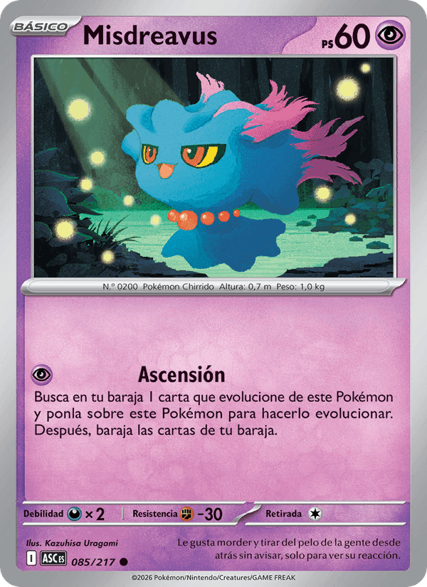 Misdreavus, card 085 from Héroes Ascendentes