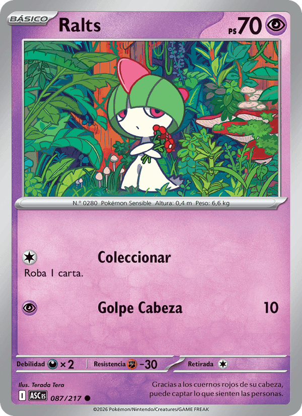 Ralts, card 087 from Héroes Ascendentes