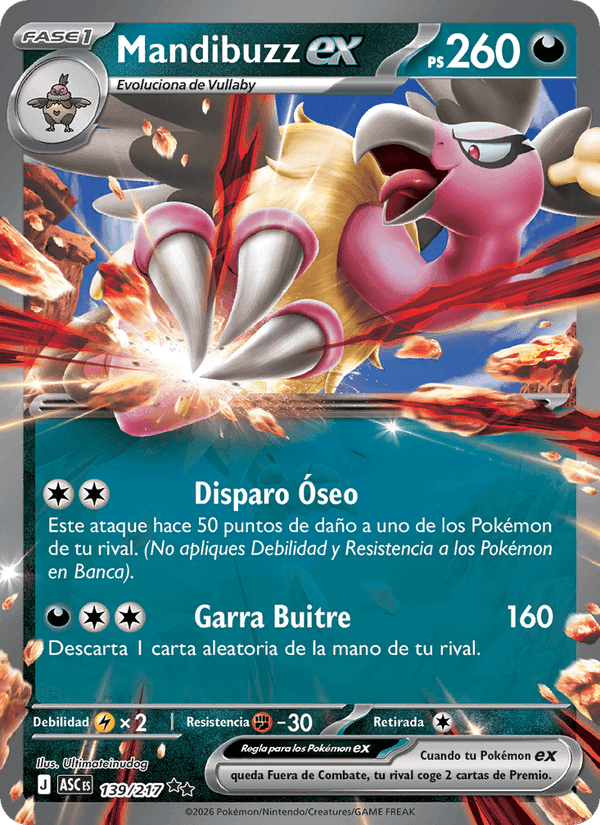 Mandibuzz ex, carta 139 de Héroes Ascendentes