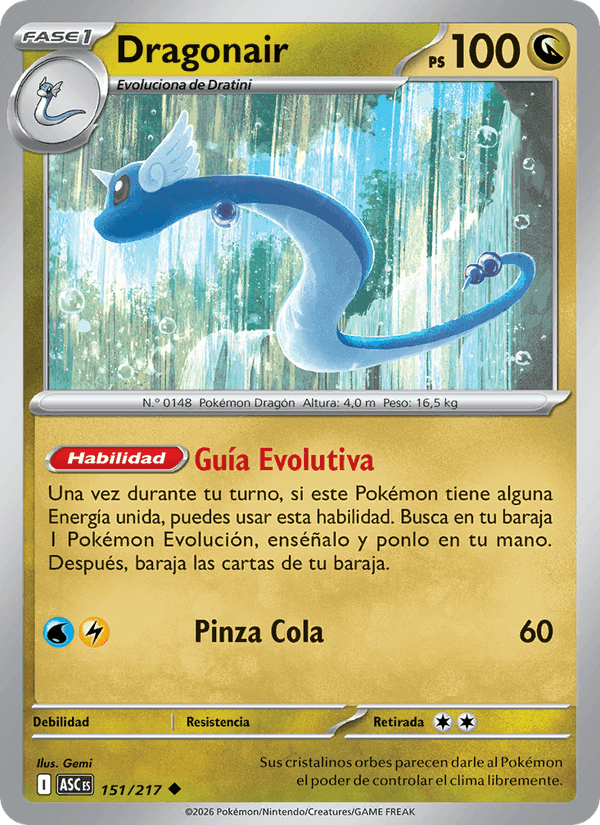 Dragonair, carte 151 de Héroes Ascendentes