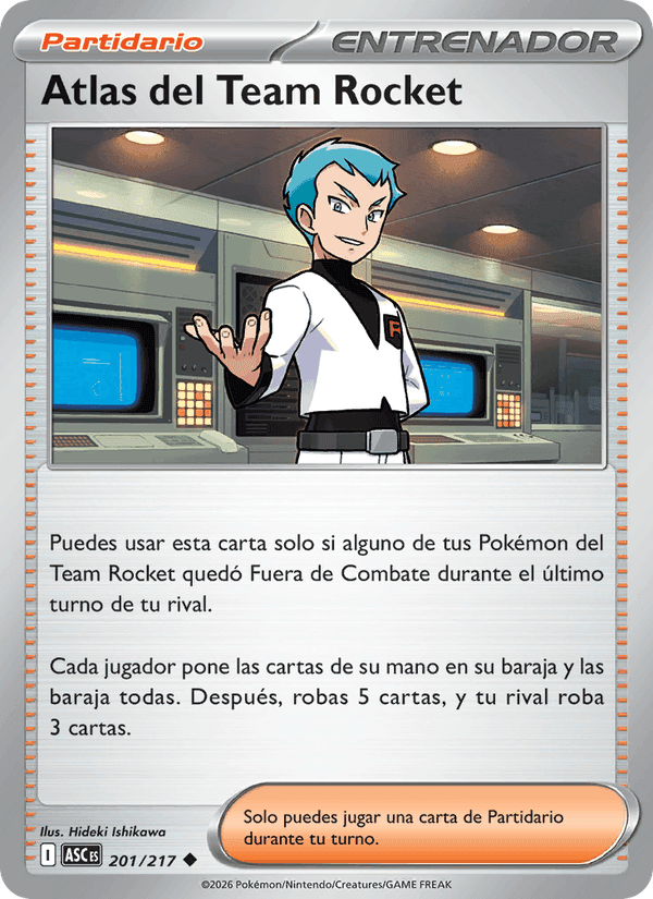 Atlas del Team Rocket, carta 201 di Héroes Ascendentes