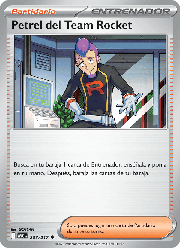 Petrel del Team Rocket, card 207 from Héroes Ascendentes