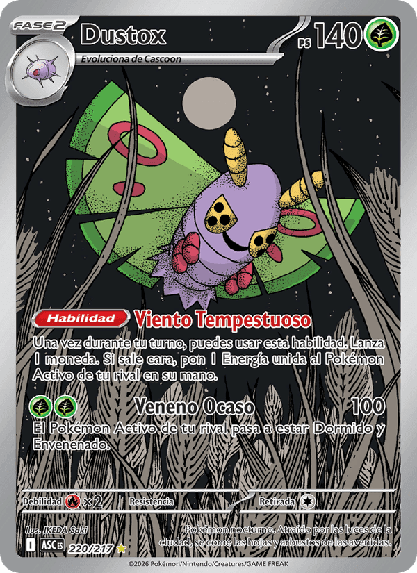 Dustox, card 220 from Héroes Ascendentes