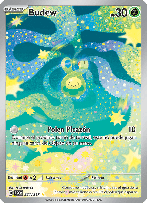Budew, carta 221 di Héroes Ascendentes