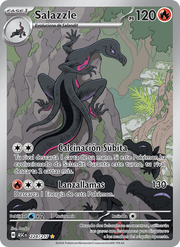 Salazzle, carta 224 de Héroes Ascendentes