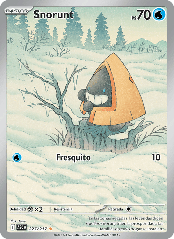 Snorunt, card 227 from Héroes Ascendentes