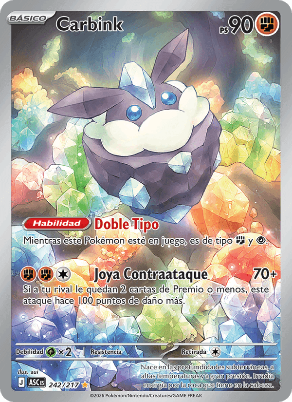 Carbink, carta 242 de Héroes Ascendentes