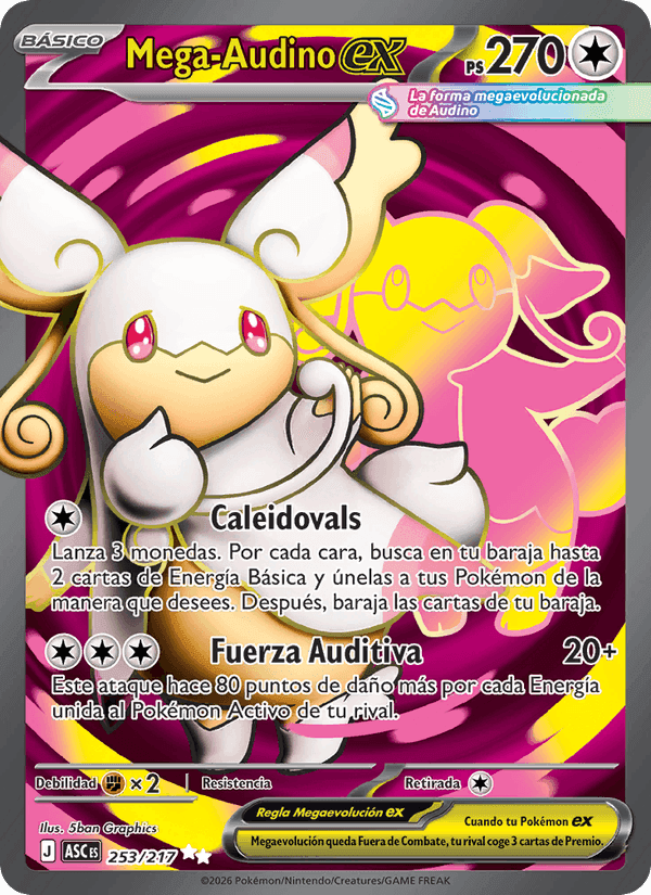 Mega-Audino ex, carta 253 de Héroes Ascendentes