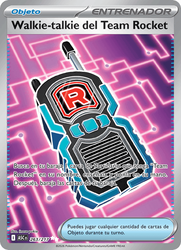 Walkie-talkie del Team Rocket, carta 263 de Héroes Ascendentes