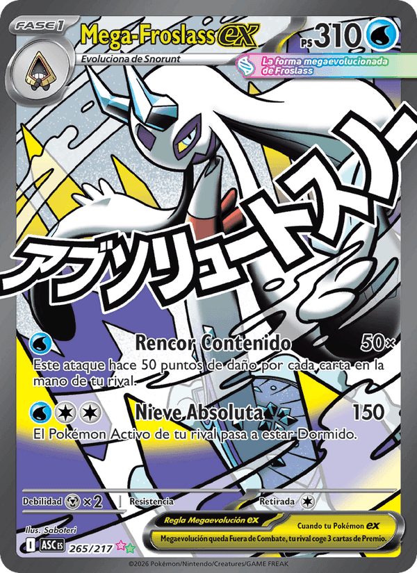 Mega-Froslass ex, carta 265 di Héroes Ascendentes