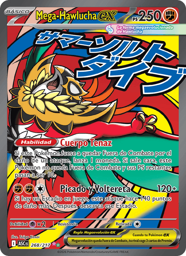 Mega-Hawlucha ex, carte 268 de Héroes Ascendentes