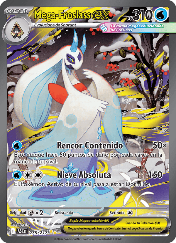 Mega-Froslass ex, carta 275 de Héroes Ascendentes