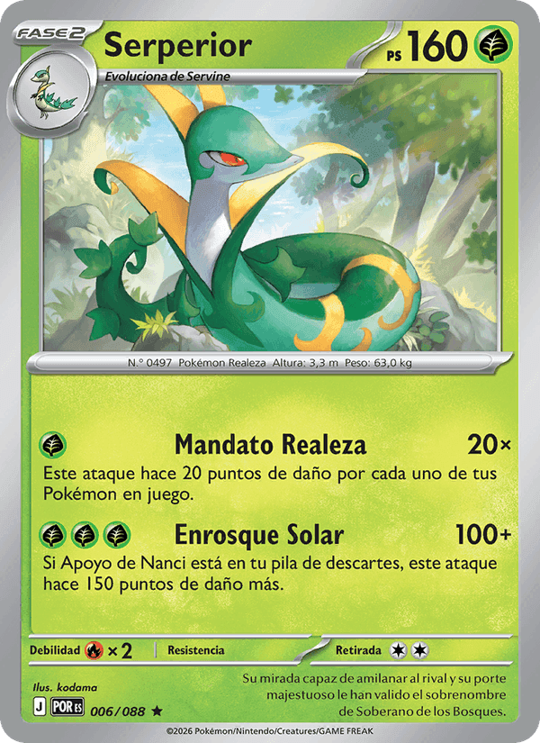 Serperior, carte 006 de Equilibrio Perfecto