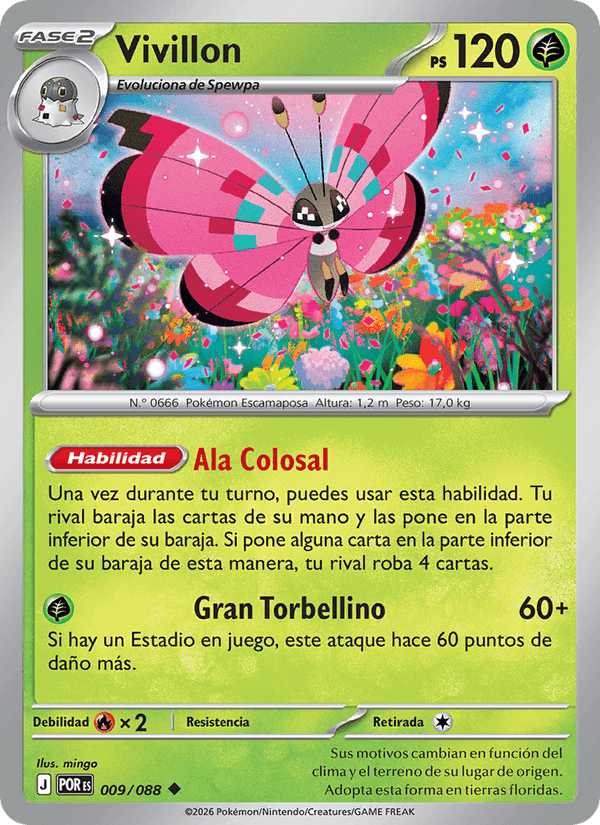 Vivillon, carta 009 de Equilibrio Perfecto