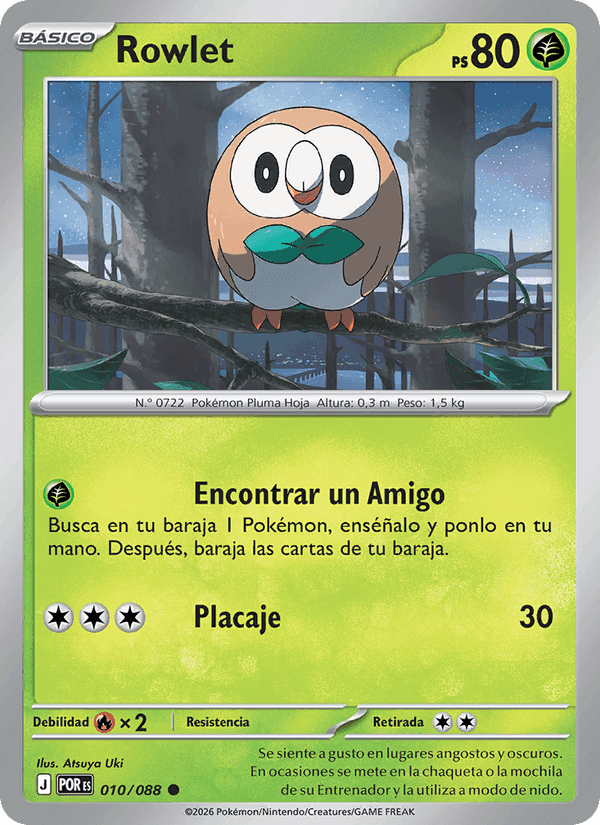 Rowlet, carte 010 de Equilibrio Perfecto