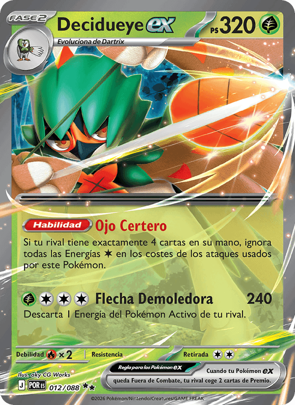 Decidueye ex, carte 012 de Equilibrio Perfecto