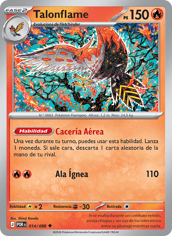 Talonflame, carte 014 de Equilibrio Perfecto