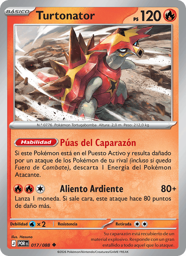 Turtonator, carta 017 de Equilibrio Perfecto