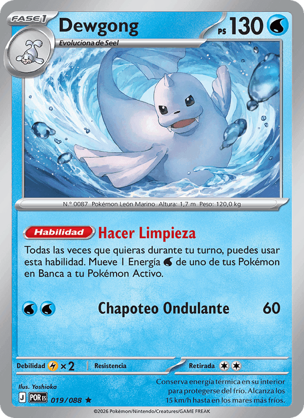 Dewgong, carta 019 de Equilibrio Perfecto