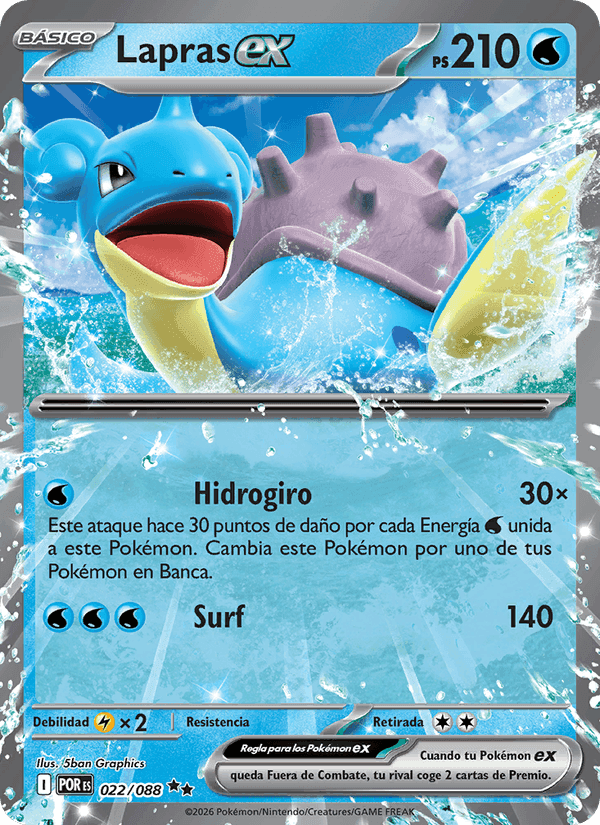 Lapras ex, carte 022 de Equilibrio Perfecto