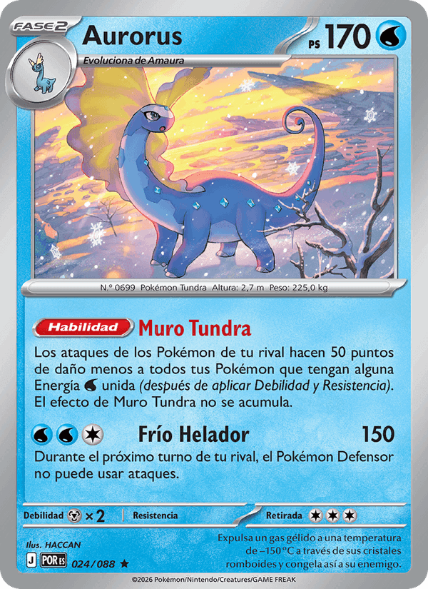 Aurorus, carta 024 di Equilibrio Perfecto