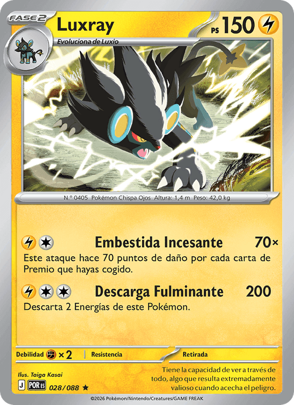 Luxray, carta 028 de Equilibrio Perfecto