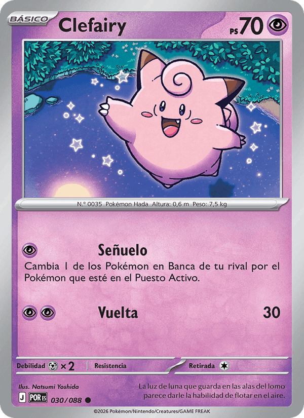 Clefairy, carta 030 de Equilibrio Perfecto