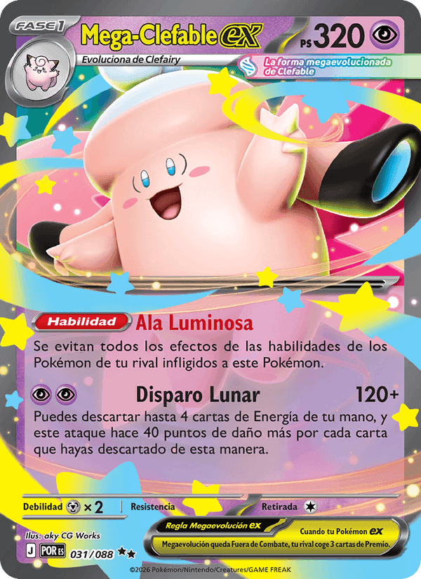 Mega-Clefable ex, carta 031 de Equilibrio Perfecto